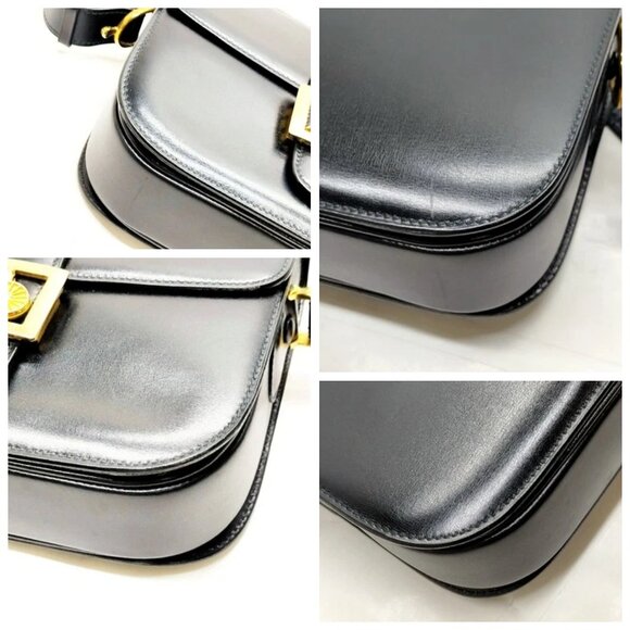 CELINE Shoulder Bag Black Leather 696-070325 - Picture 6 of 13